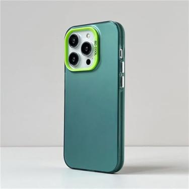 Imagem de Para iPhone 11 12 13 14 Pro Max 15 Pro 13 Pro Colorido Slim Matte PC Phone Case Capa Frost Acrílico Capa Armadura à Prova de Choque, T4, Para iPhone 12