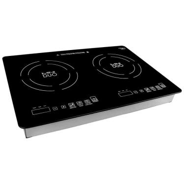 Imagem de Cooktop de Indução Portátil 2 Queimadores, 1800W, 110v, TRUE INDUCTION MD 2B, Preto