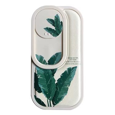 Imagem de bafokrim Super protetora, capa de telefone paisagem para iPhone 13 Pro, capa de folha de banana com protetor de lente de câmera para mulheres e meninas