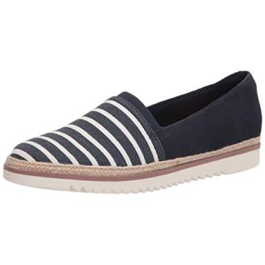 Imagem de Clarks Mocassim feminino Juliet Monte, Combinação de tecido marinho/camurça, 8.5 Wide