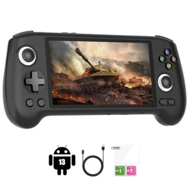 Imagem de RG556 Retro Handheld Game Consoles with 128GB Android 13 System 5.48-inch AMOLED Screen Unisoc T820 Processor, Retro Gaming Console 5500mAh Battery Lasting 8 Hours (Black)