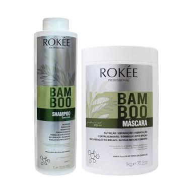 Imagem de Kit ROKÉE Shampoo 1L + Máscara 1Kg Bamboo