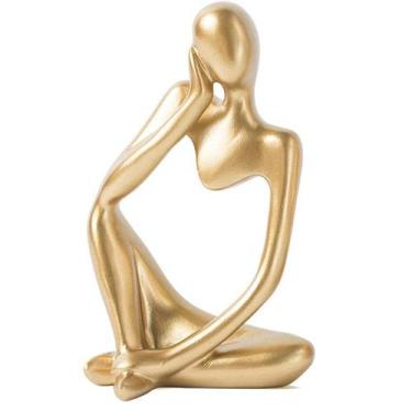 Imagem de Pensador Estatueta Decorativa Abstrata  Ornamento Elegante Thinker  DO