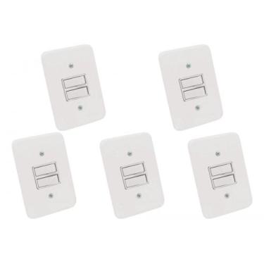 Imagem de Kit C/5 - Conjunto Radial Pollar 1901007 1 Interruptor Si...