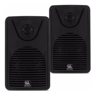 Imagem de Par Caixa Acustica Bsa Foco 35 Preta 4 Ohms 60w Rms Bravox, Preto