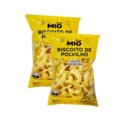 Imagem de Kit 2 Biscoito Polvilho Mió Parmesão 80g