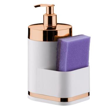Imagem de Dispensador Porta Detergente Liquido 500ml Esponja Para Pia Cozinha Br