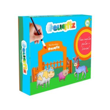 Imagem de Kit de Pintura euqfiz Mini Fazendinha - com Acessórios i9 Brinquedos
