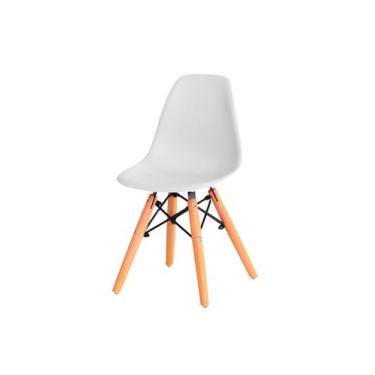 Imagem de Cadeira Infantil Eames Polipropileno Base Madeira Eiffel Espresso Móve