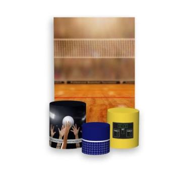 Imagem de Painel De Festa Vertical 1,50 x 2,20 + Trio De Capas Cilindro - Bola d