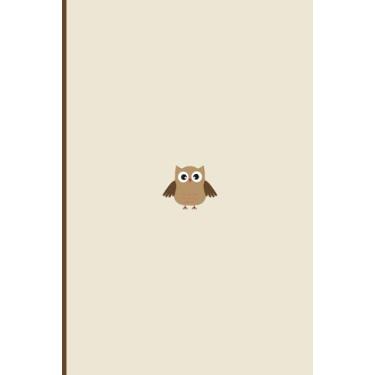 Imagem de Diário minúsculo de coruja marrom: páginas pautadas | ótimo para meninos, meninas, crianças, adolescentes, estudantes que ensinam em casa
