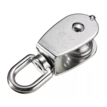 Imagem de Moitão Náutico c/ Roldana 25mm e Suporte INOX - Cabos 8mm - Noster Náu