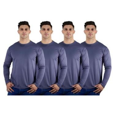 Imagem de Kit 4 Camisetas Masculinas Segunda Pele Térmica 50 UV Dry - TRV, XGG, 