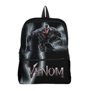 Imagem de Mochila com Bolso Escolar Infantil Avulsa Alienígena Venom Menino - Us