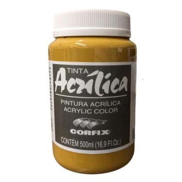 Imagem de Tinta Acrílica Corfix Para Telas 500ml G1 Escolha a Cor , AMARELO OCRE