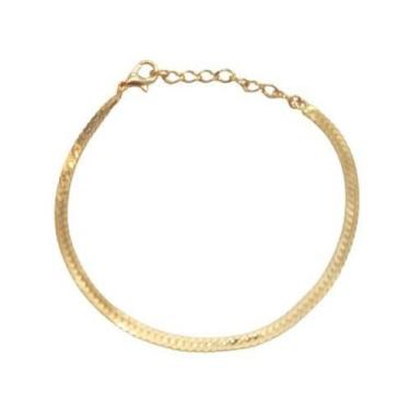 Imagem de Pulseira Malha Fita Laminada Folheado Ouro 18k - MIXFOLHEADOS
