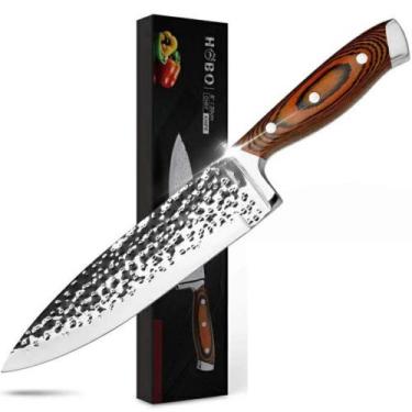 Imagem de Faca Chef Churrasco Profissional Aço Inox Com Caixa De Presente - Luxu