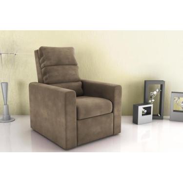 Imagem de Poltrona Reclinável MX14 Turin Veludo Marrom E426 - Matrix - LM DECOR