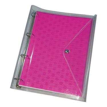 Imagem de Caderno Fichário Argolado Univ. PVC Neon ou Pastel 96 Fls + 6 Divisóri