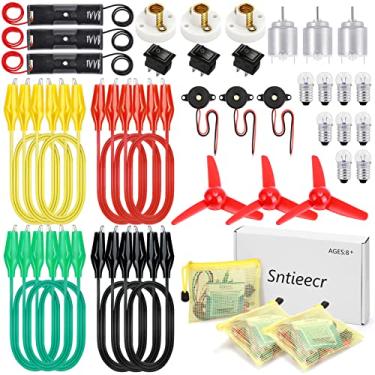 Imagem de Sntieecr 3 Pack 42 PCS Electric Circuit Motor Kit with Organize Bags, Educational Montessori Learning Electric Circuit Kit Sets for Kids DIY STEM Science Project