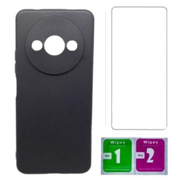 Imagem de Capinha Capa Preta Aveludada Para Redmi A3 + Pelicula Vidro - Mustangs