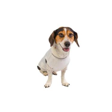 Imagem de Roupa Pós Cirúrgica para Cachorro Castração Fêmea Branca UV - LUVY PET