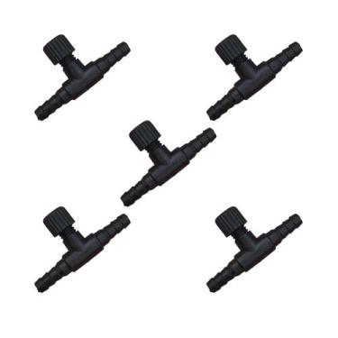 Imagem de 5 Divisor de Ar Registro para Mangueira de Aquario 4mm - Hanimal