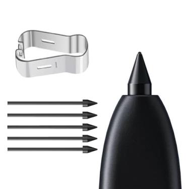 Imagem de 5 pontas macias para Samsung Galaxy S9 Ultra S ponta de caneta/pontas compatíveis com Galaxy Tab S9 Ultra/S9 Plus/S9 S Pen/Tab S9 FE (preto)