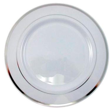 Imagem de Kit 60 Pratos Refeição 26cm Descartáveis de Luxo em Plástico - udlandi