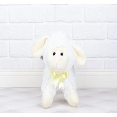 Imagem de Ovelha dolly pelucia 22 cm - enfeite laço - CKD CONFECCOES, Amarelo