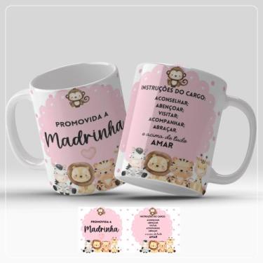 Imagem de Caneca Personalizada Madrinha- Dinda - Jlssublimação, Branco