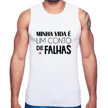 Imagem de Regata Minha vida é um conto de falhas - Foca na Moda, Branco, G
