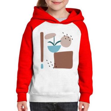 Imagem de Moletom Infantil Vaso de Planta Minimalista Abstrato - Foca na Moda, B