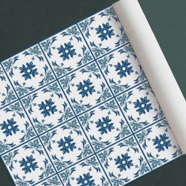 Imagem de Papel de parede adesivo azulejo ladrilho modelo português - D. Lima Pr