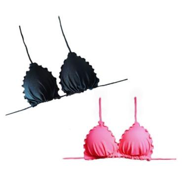 Imagem de Kit com 2 biquíni frufru com bojo parte de cima top - DE UMA MARIA PAR
