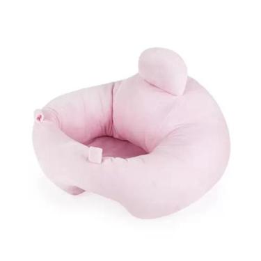 Imagem de Almofada De Apoio Puff Para Bebe Sentar Rosa - Baby Pil