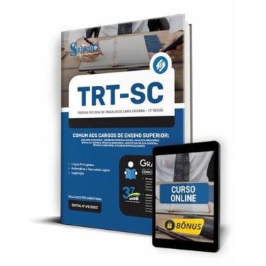 Imagem de Apostila TRT-SC - Comum aos Cargos de Ensino Superior - Editora Soluçã
