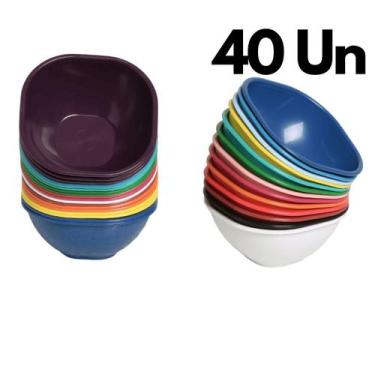 Imagem de Kit 40 potes Sobremesa Colorido - Arte Vítrea