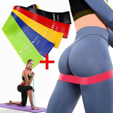 Imagem de Faixa elástica para exercício 5 níveis treino c/ extensor - Oem - Ther