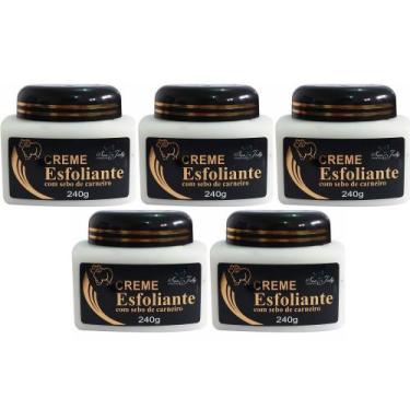 Imagem de Revenda Atacado 5 Creme Esfoliante Com Sebo de Carneiro 240g Para Pés 