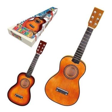 Imagem de Mini Violão Infantil Acustico Brinquedo De Madeira  - Outro 
