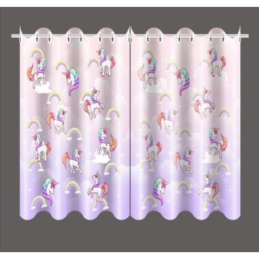 Imagem de Cortina Estampada infantil Super lindas 2.20 x 1.50 Unicórnio - casa t