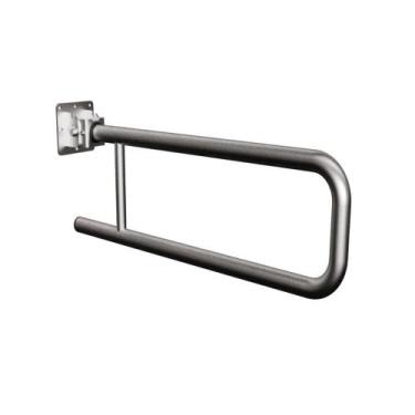 Imagem de Barra de Apoio Articulável Inox Escovado - LEVEVIDA, 80 cm