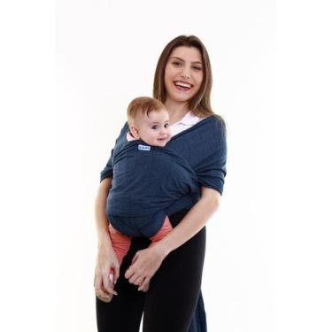 Imagem de Canguru Bebê Wrap Sling Carregador De Bebê Kababy - Jeans