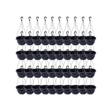 Imagem de 40 Vasos De Plantas Preto Vaso De Pendurar Enfeite Jardim - Casa Bebe 