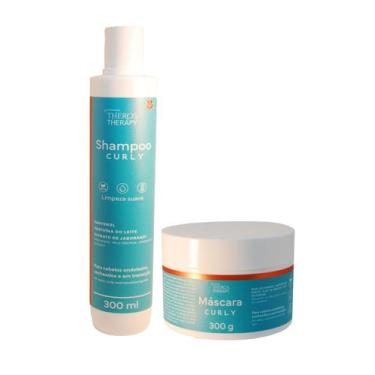 Imagem de Kit hidratação curly theros therapy cacheados ondulados livre de petro