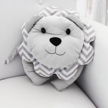 Imagem de Almofada Decorativa Leãozinho - Laura Baby, Cinza