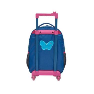 Imagem de Mala Carrinho 2023 Escolar Lilica Céu Azul Poliéster 6000d Estampado -