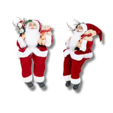 Imagem de Magizi by Tuut, Decoração de Natal, Papai Noel Sentado Tradicional, 30cm, Vermelho