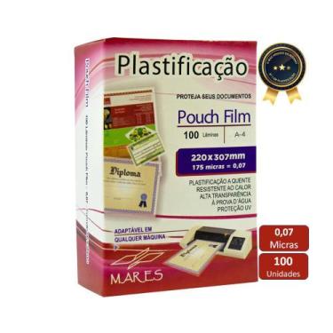 Imagem de Polaseal A4 220x307 -   20 Folhas - Plástico para Plastificação Pouch 